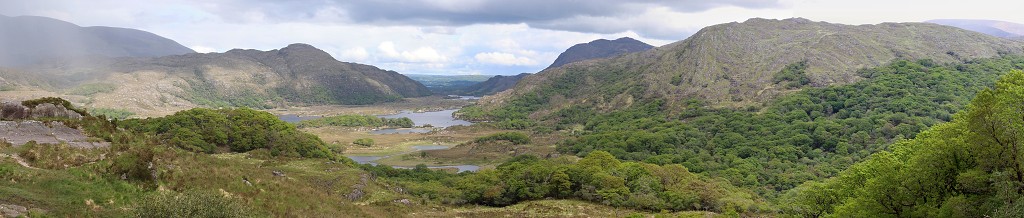 Killarney National Park ierland eire natuur natuurgebied hdr Ladies View Ring of Kerry County irish Lough Leane lake